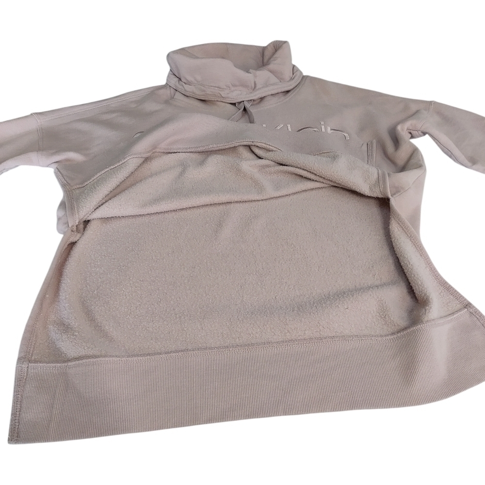 Calvin Klein Women's Dusty Pink Embroidered Logo Fleece Lined Hoodie Size Small - Picture 6 of 9